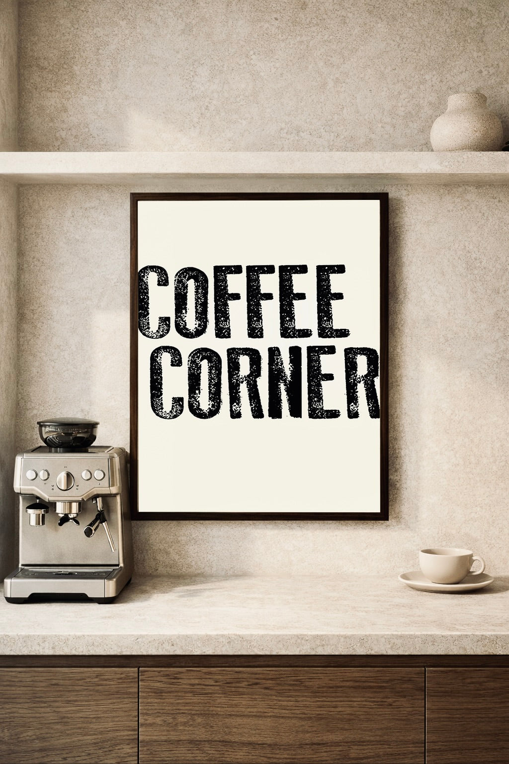 coffee poster chalk beige with black for coffee corner