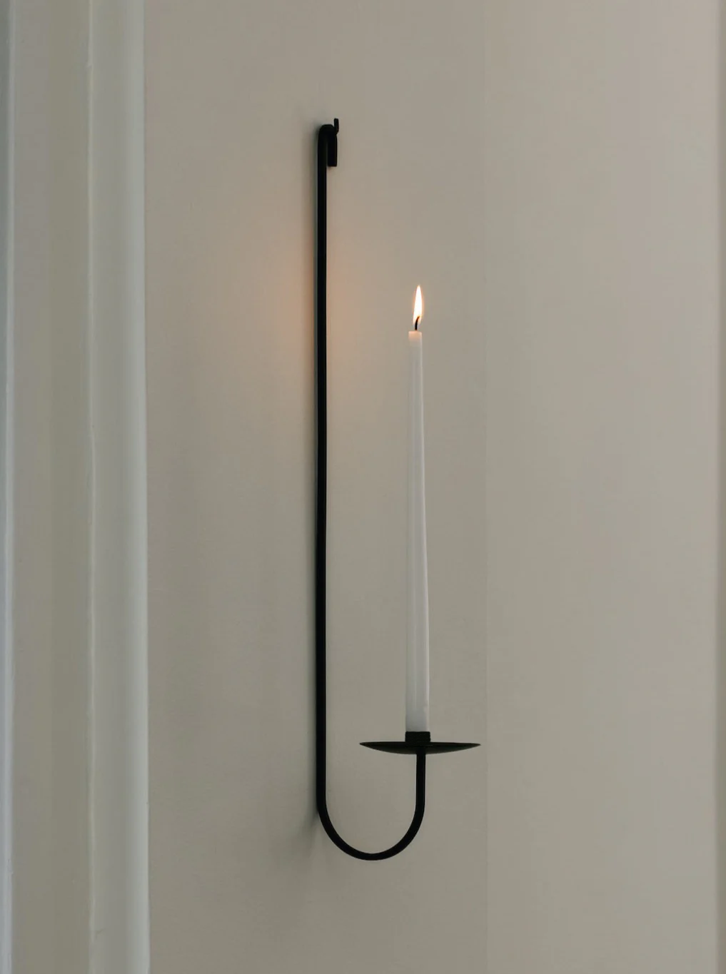 wand kandelaar zwart