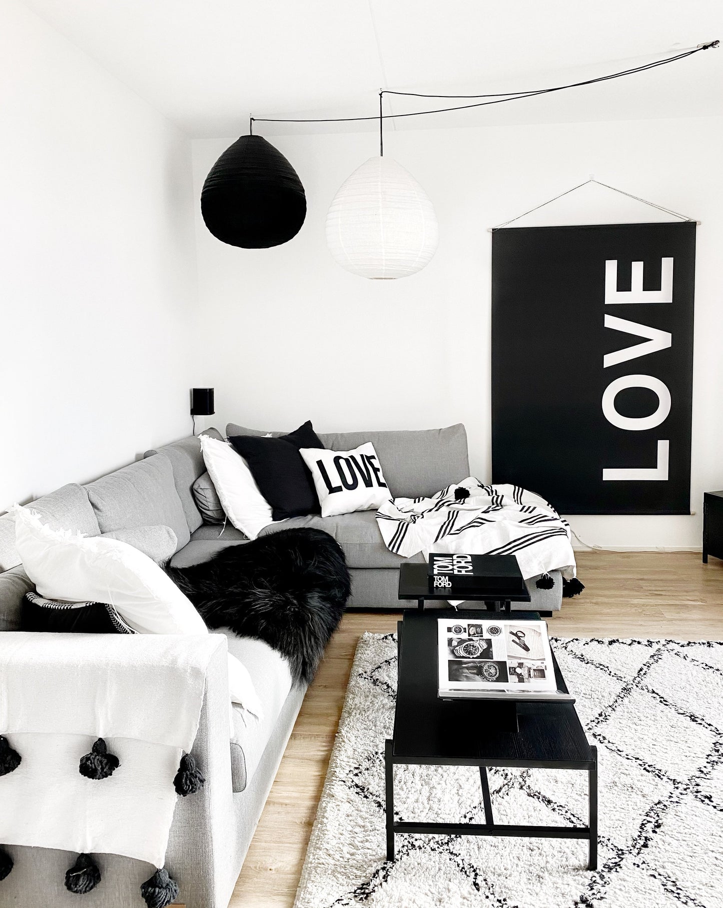 huisjevansanne xxl textielposter met tekst love