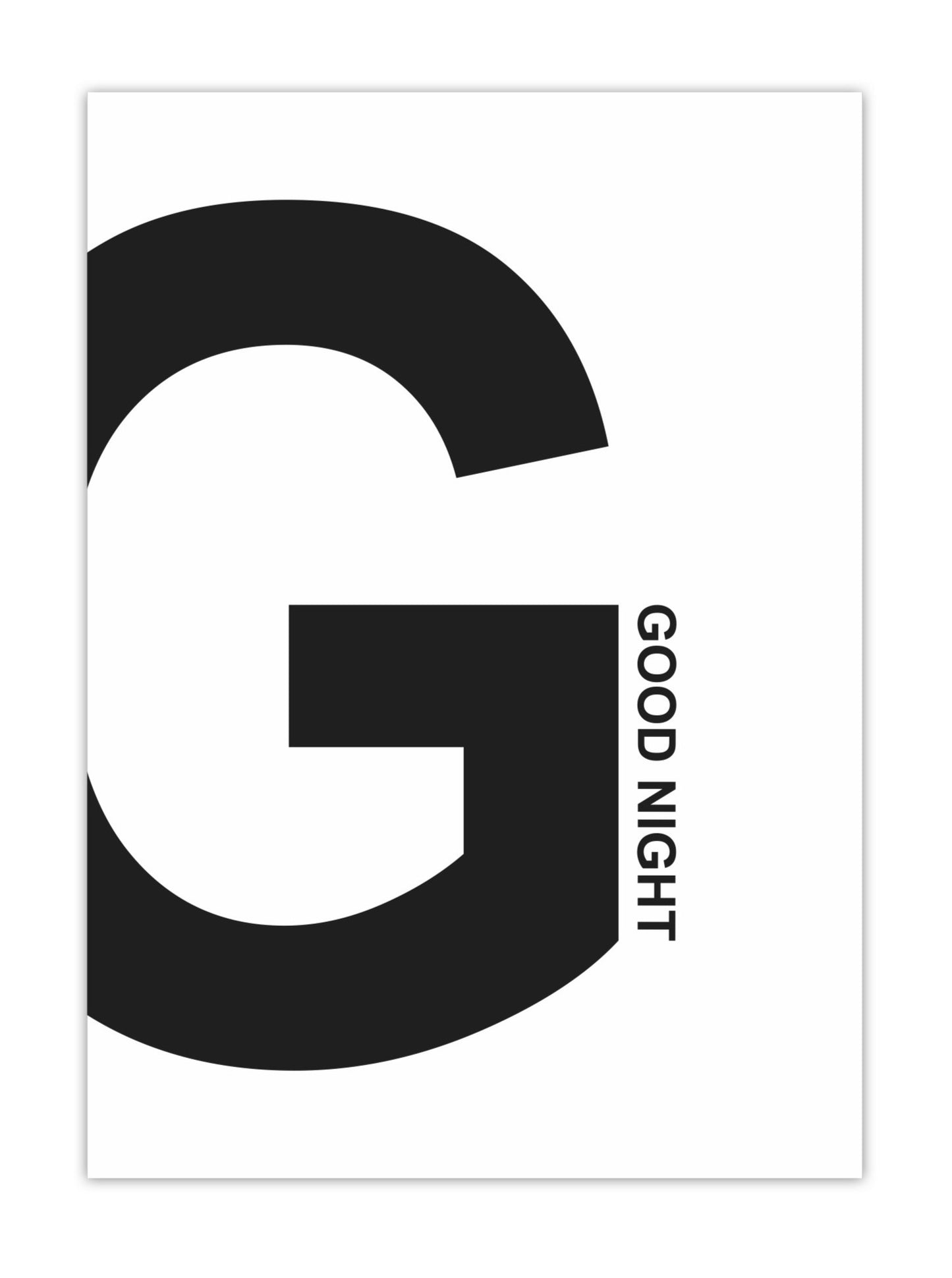 HUISJEVANSANNE Poster slaapkamer zwart wit met tekst Good Night