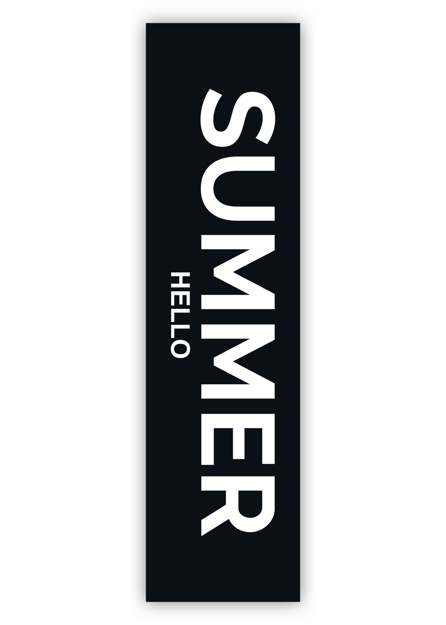 huisje van sanne langwerpige poster zwart wit met tekst hello summer