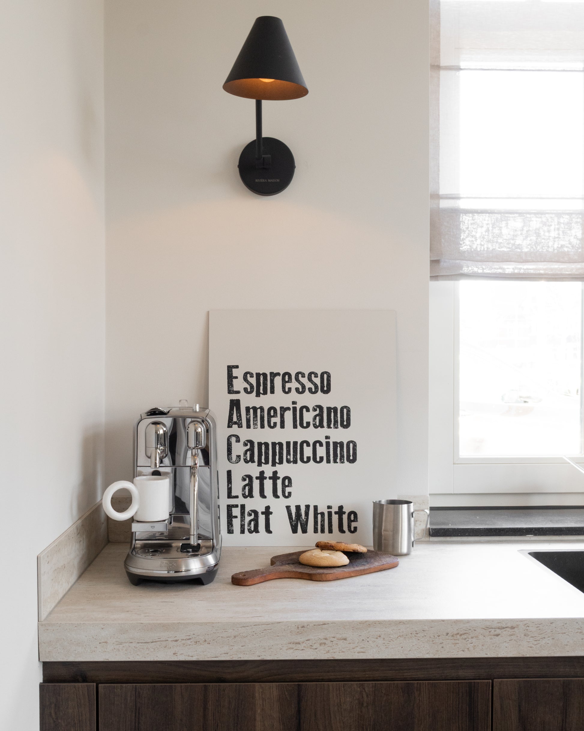 coffee poster chalk beige with black for coffee corner koffie soorten