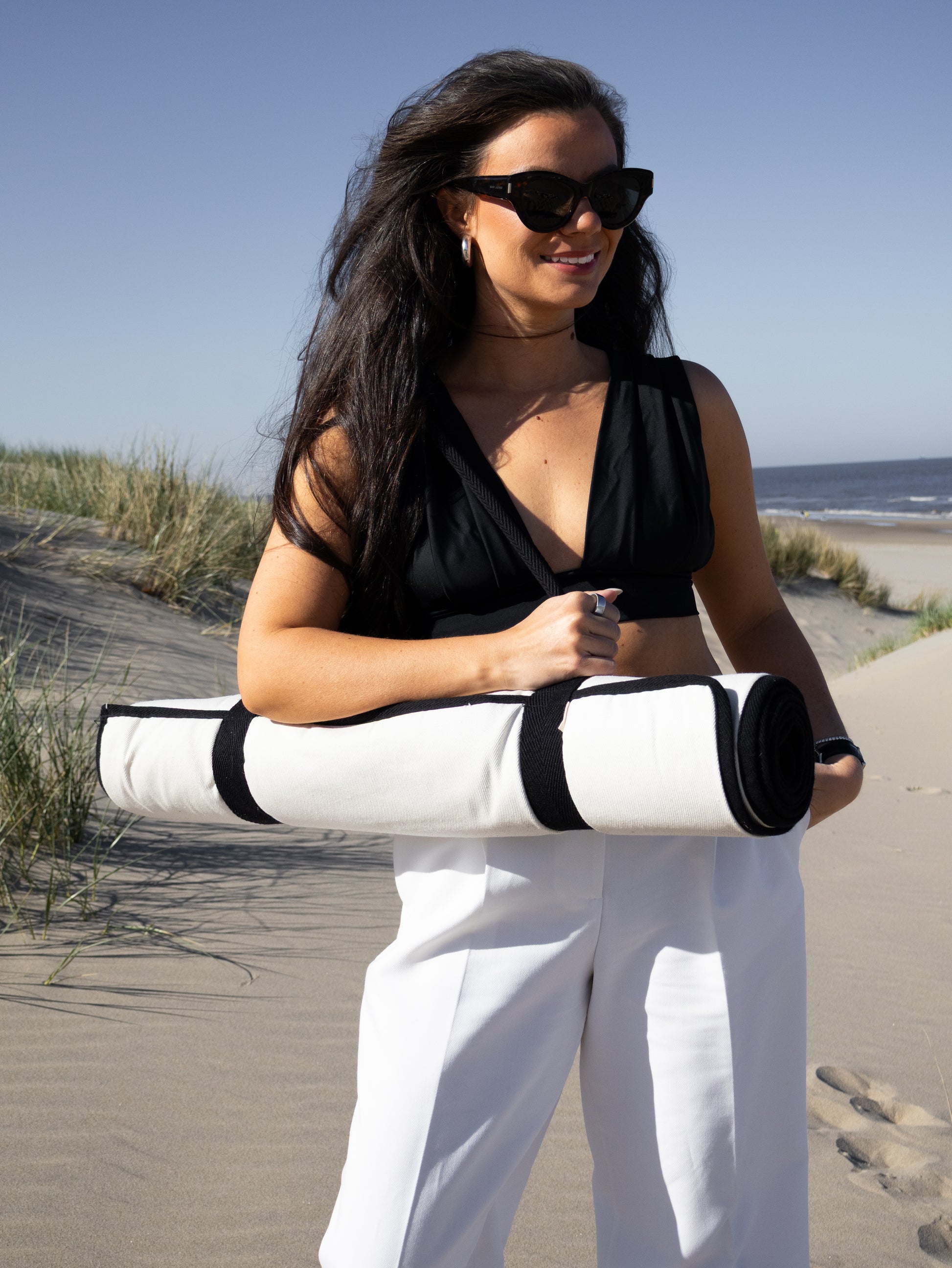 DE STRANDMAT zwart wit