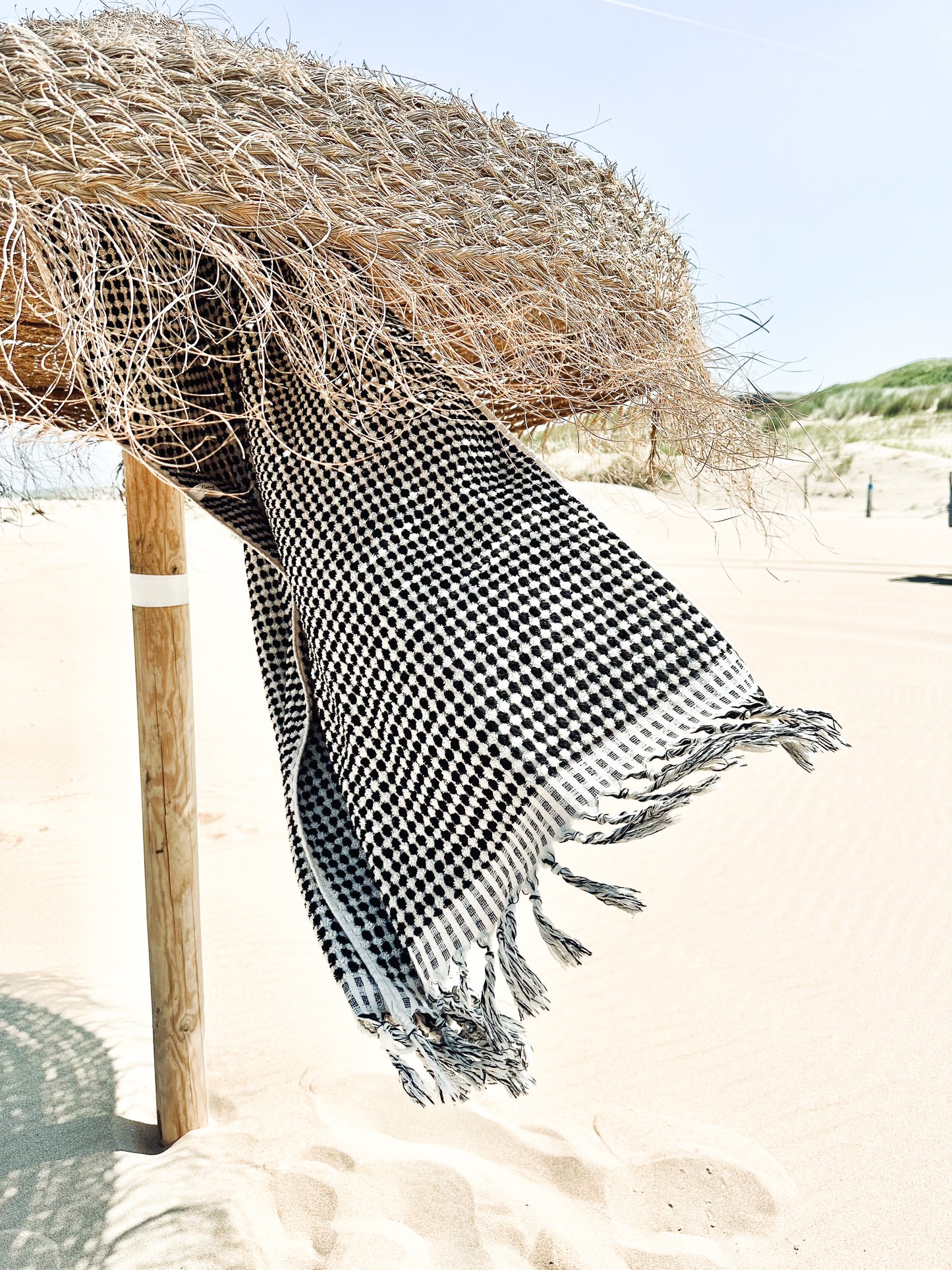 huisje van sanne turkse strandhanddoek zwart wit hoge kwaliteit
