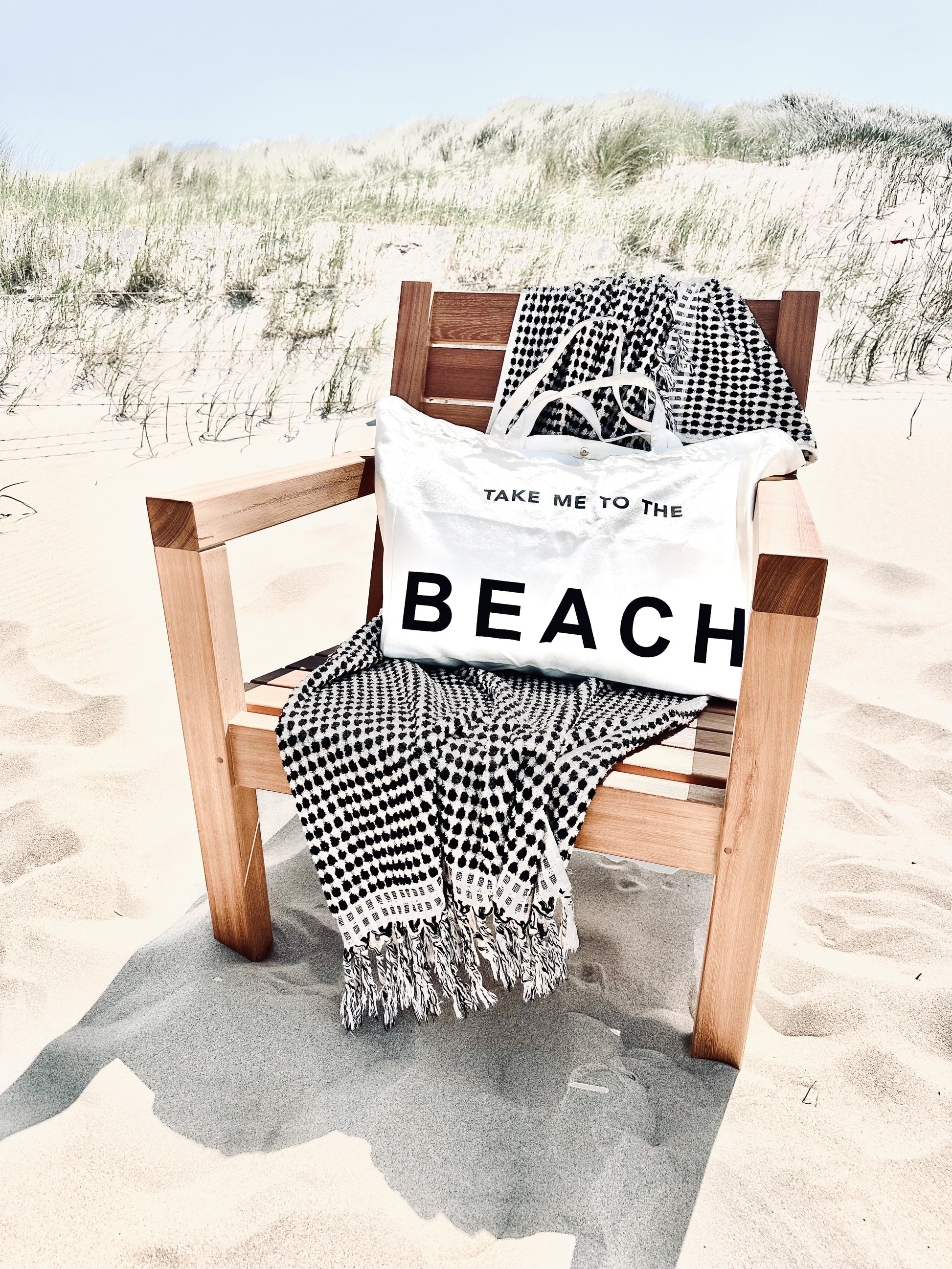 huisje van sanne turkse strandhanddoek zwart wit hoge kwaliteit