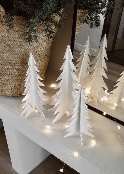 Papieren kerstboompje wit