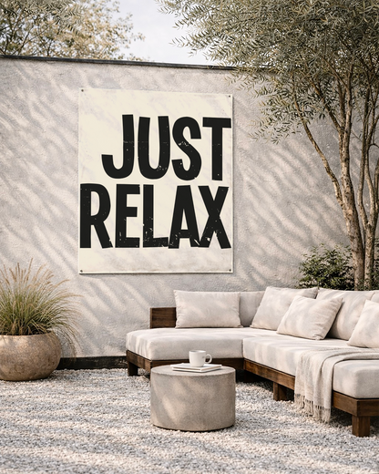 tuinposter just relax uv en waterbestendig
