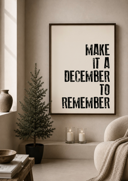 Make it a december to remember KERST POSTER