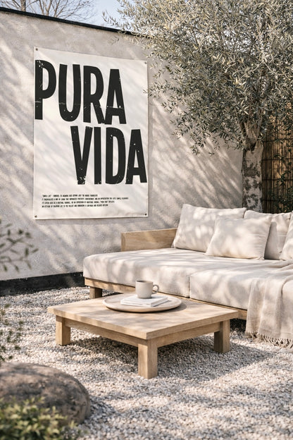 Tuinposter pura vida uv en waterbestendig