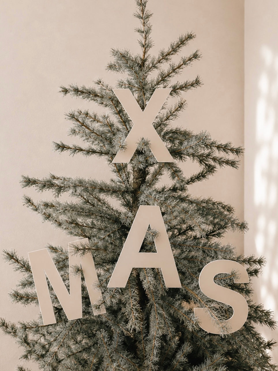 XMAS letters 20 cm beige