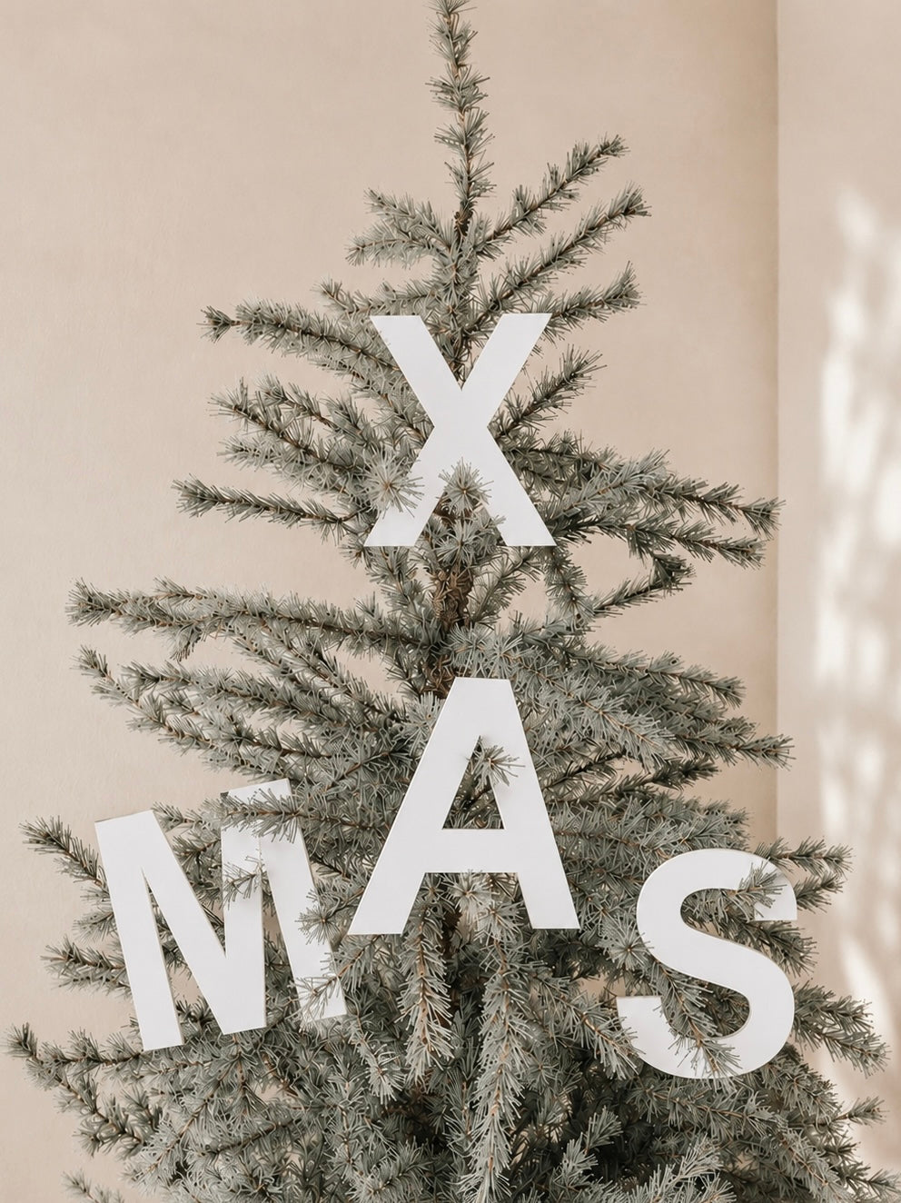 XMAS letters 20 cm wit