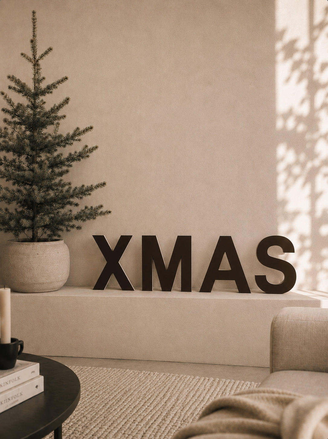 XMAS letters XL bruin