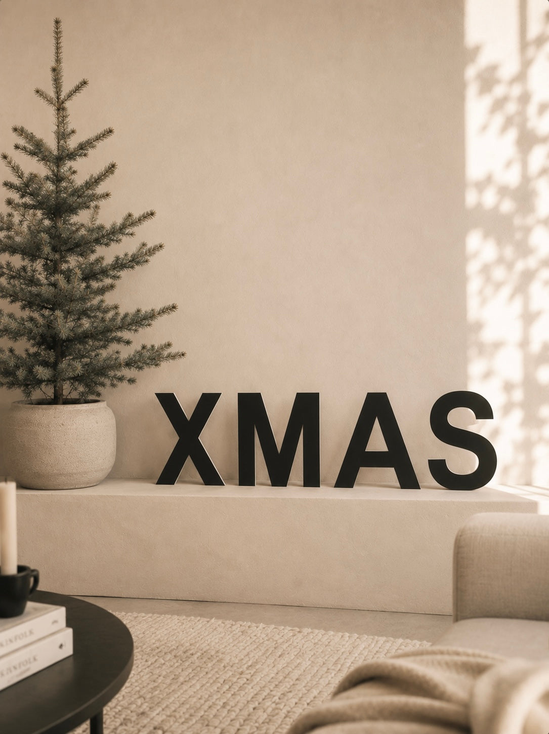 XMAS letters XL zwart