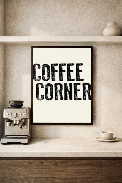 coffee poster chalk beige with black for coffee corner