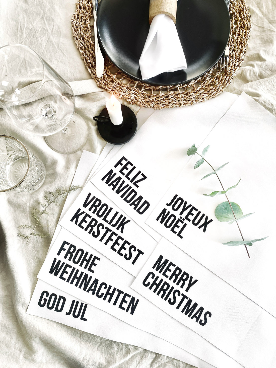 Kerst Placemats Stof (Set van 6) HUISJEVANSANNE