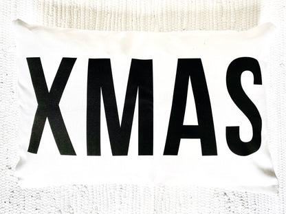 huisjevansanne kerst kussen wit met zwarte letters xmas