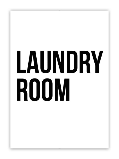 huisjevansanne poster zwart wit met tekst laundry 