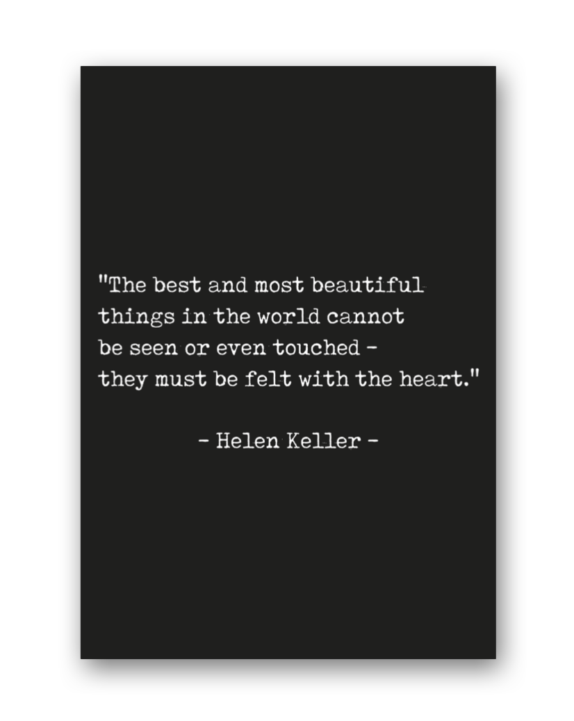 huisjevansanne poster zwart wit met tekst inspirerende quote Keller