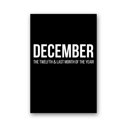 huisjevansanne kerstposters zwart wit met tekst december