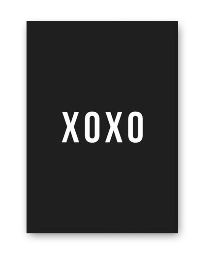 huisjevansanne poster zwart wit met tekst xoxo